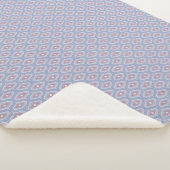 Blauer und Rosa Boho-Sherpa-Decke Sherpadecke (3/4)