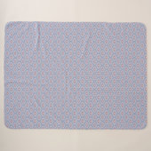Blauer und Rosa Boho-Sherpa-Decke Sherpadecke (Vorderseite (Horizontal))