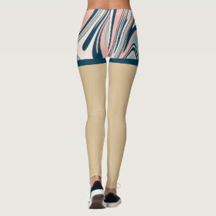 Blauer und rosa Fake Shorts l Fashion Summer Leggings