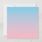 Blauer und rosa Farbverlauf Dankeskarte (Rückseite)