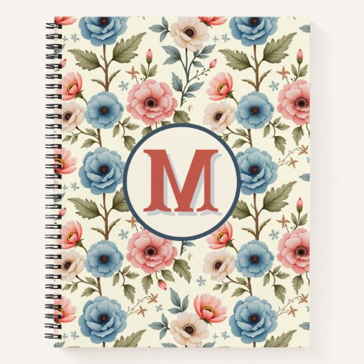 Blauer und rosa Frühling Fantasy Notizblock (Vorderseite)