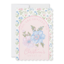 Blauer und rosa Grandmillennial Blumensüß 16