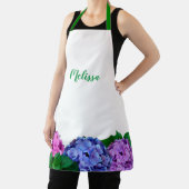 Blauer und rosa Hydrangea Personalisiert Schürze (InSitu)