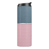 Blauer und rosa individuelle Name Thermosbecher (Nach links gedreht)