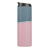 Blauer und rosa individuelle Name Thermosbecher (Nach rechts gedreht)