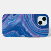 Blauer und rosa Marmorabstraktion Case-Mate iPhone Hülle (Rückseite (Horizontal))