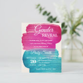 Blauer und rosa Paint Smear Geschlecht offenbaren  (Stehend Vorderseite)