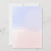 Blauer und rosa Pastellschläger Mitzvah des Einladung (Rückseite)