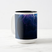 Blauer und Rosa Planet Zweifarbige Tasse (Vorderseite Links)