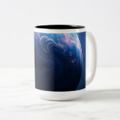 Blauer und Rosa Planet Zweifarbige Tasse (VorderseiteRechts)
