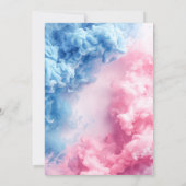 Blauer und rosa Rauch - Aufdeckung einer Einladung (Rückseite)