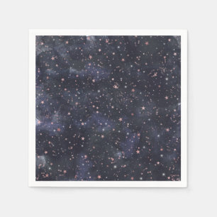 Blauer und rosa Sternenhimmel Himmels-Baby-Party Serviette