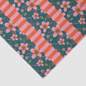 Blauer und rosa Streifen Seidenpapier (Detail)