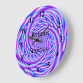 Blauer und rosa Swirl Tempus Fugitive Uhr (Winkel)