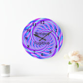 Blauer und rosa Swirl Tempus Fugitive Uhr (Zuhause)