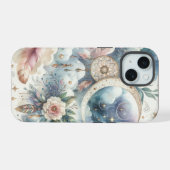 Blauer und Rosa Traumfänger iPhone 15 Hülle (Rückseite (Horizontal))