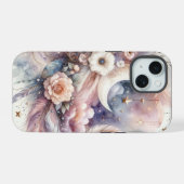 Blauer und Rosa Traumfänger iPhone 15 Hülle (Rückseite (Horizontal))