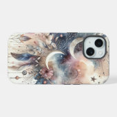 Blauer und Rosa Traumfänger iPhone 15 Hülle (Rückseite (Horizontal))