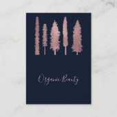 Blauer und Rose Rosa Wälder Wälder Baumkronen Rust Visitenkarte (Vorderseite)