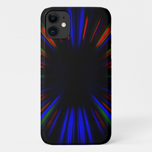 Blauer und rote Streifen Case-Mate iPhone Hülle (Rückseite)