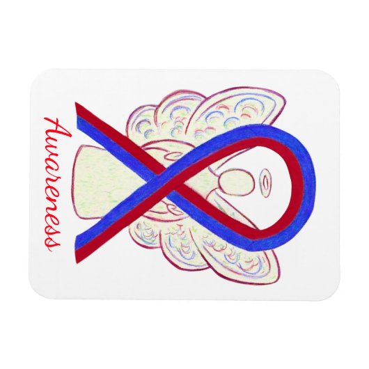 Blauer und roter Angel-Angel-Magnet Magnet (Horizontal)