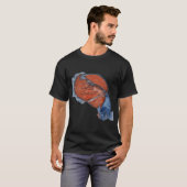 Blauer und roter Betta-Fisch T-Shirt (Vorne ganz)