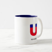 Blauer und roter Magnet Zweifarbige Tasse (VorderseiteRechts)