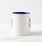 Blauer und roter Magnet Zweifarbige Tasse (Mittel)