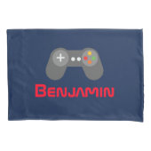 Blauer und roter Videospielcontroller Kissenbezug (Vorderseite)