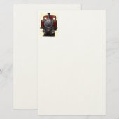 Blauer und roter Zug Briefpapier (Vorne/Hinten)