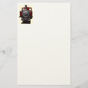 Blauer und roter Zug Briefpapier