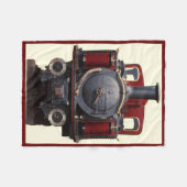 Blauer und Roter Zug Fleecedecke (Vorderseite (Horizontal))