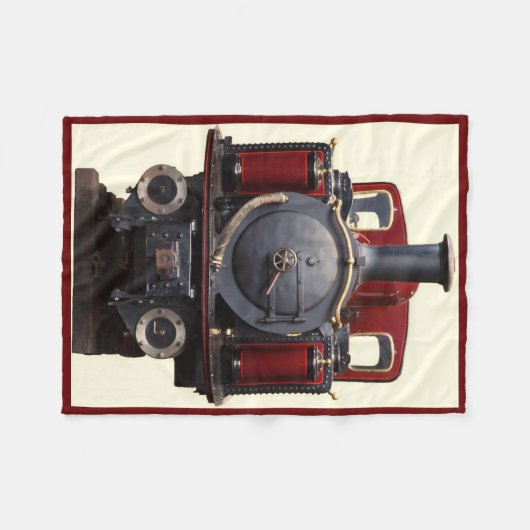 Blauer und Roter Zug Fleecedecke (Vorderseite (Horizontal))