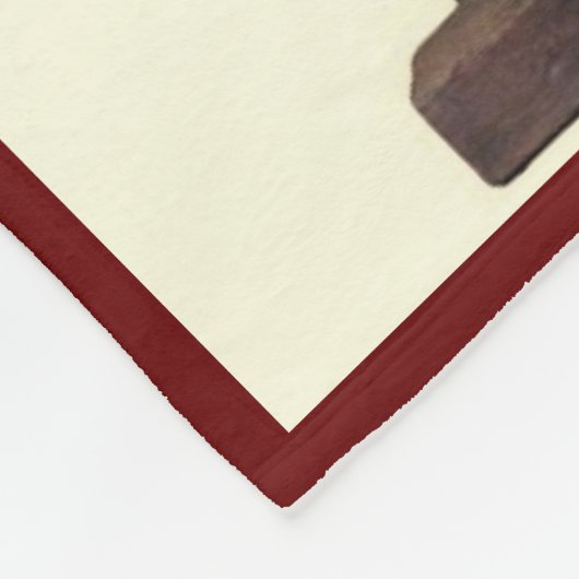 Blauer und Roter Zug Fleecedecke (Ecke)