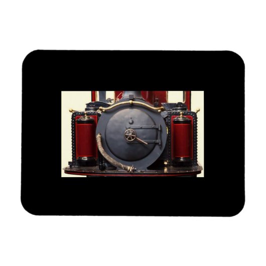Blauer und roter Zug  Magnet (Horizontal)