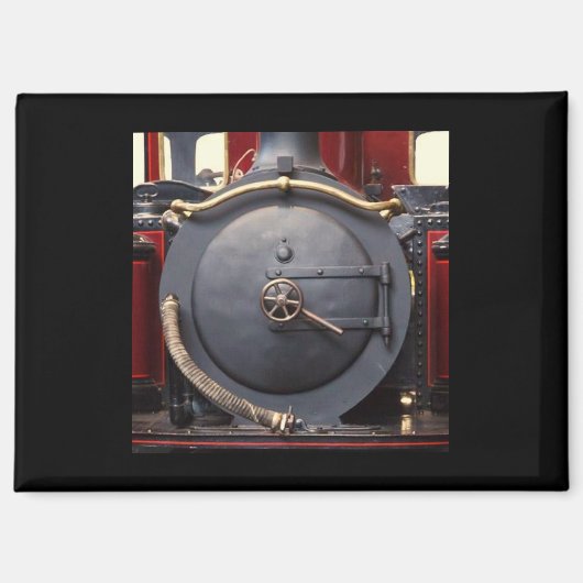 Blauer und roter Zug Magnet (Vorderseite)
