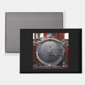 Blauer und roter Zug Magnet (Vorderseite/Rückseite)