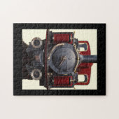 Blauer und roter Zug Puzzle (Horizontal)