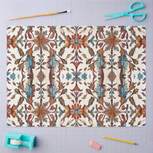 Blauer und rustikaler Fall Seidenpapier (Basteln)