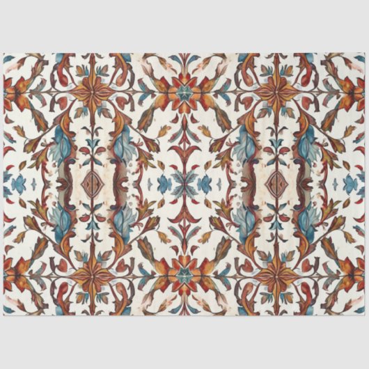 Blauer und rustikaler Fall Seidenpapier (Vorderseite)