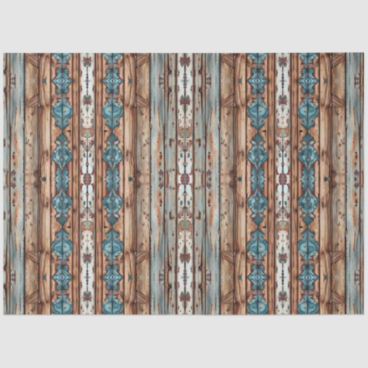 Blauer und rustikaler Fall Seidenpapier (Vorderseite)