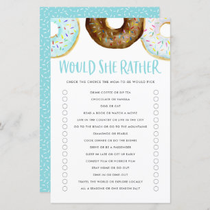 Blauer und Schokolade Donuts würde Mama statt Spie