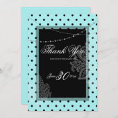 Blauer und schwarzer Aufruf Einladung (Vorne/Hinten)