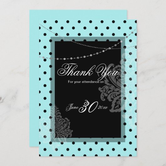 Blauer und schwarzer Aufruf Einladung (Vorne/Hinten)