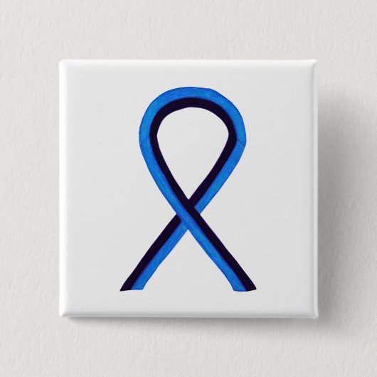 Blauer und schwarzer Balken - Button für das Bewus (Vorderseite)