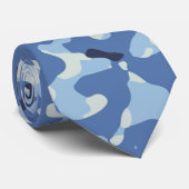 Blauer und schwarzer Camouflage Krawatte (Gerollt)