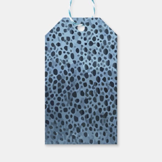 Blauer und Schwarzer Fisch Geschenkanhänger (Vorderseite)