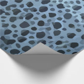 Blauer und Schwarzer Fisch Geschenkpapier (Ecke)