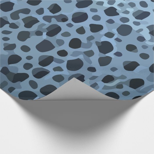 Blauer und Schwarzer Fisch Geschenkpapier (Ecke)