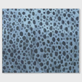 Blauer und Schwarzer Fisch Geschenkpapier (Flach)